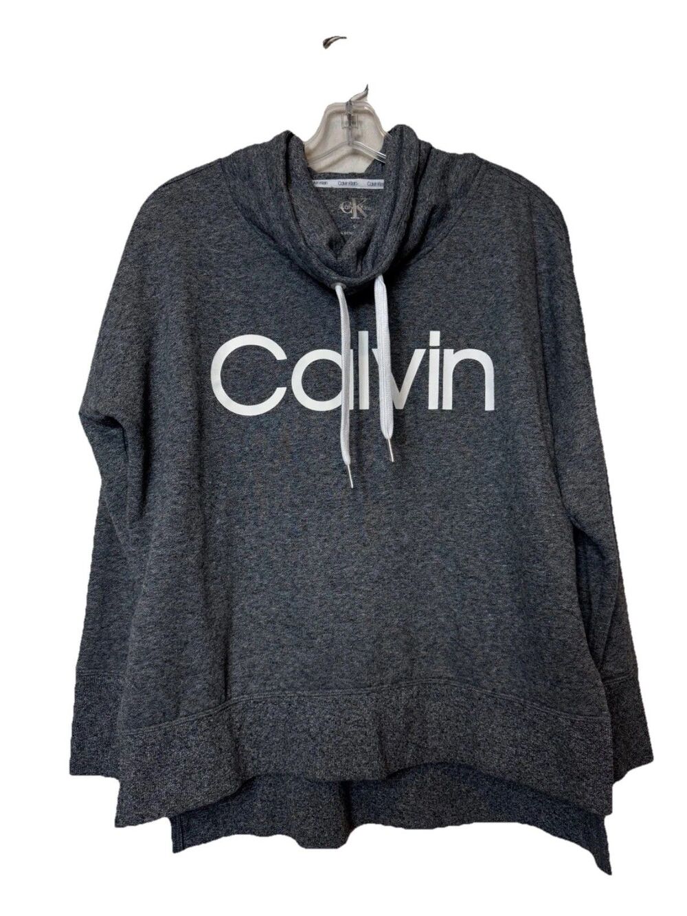 Calvin Klein Performance Cowl Neck Gray Pullover Sweatshirt Athleisure Women’s S